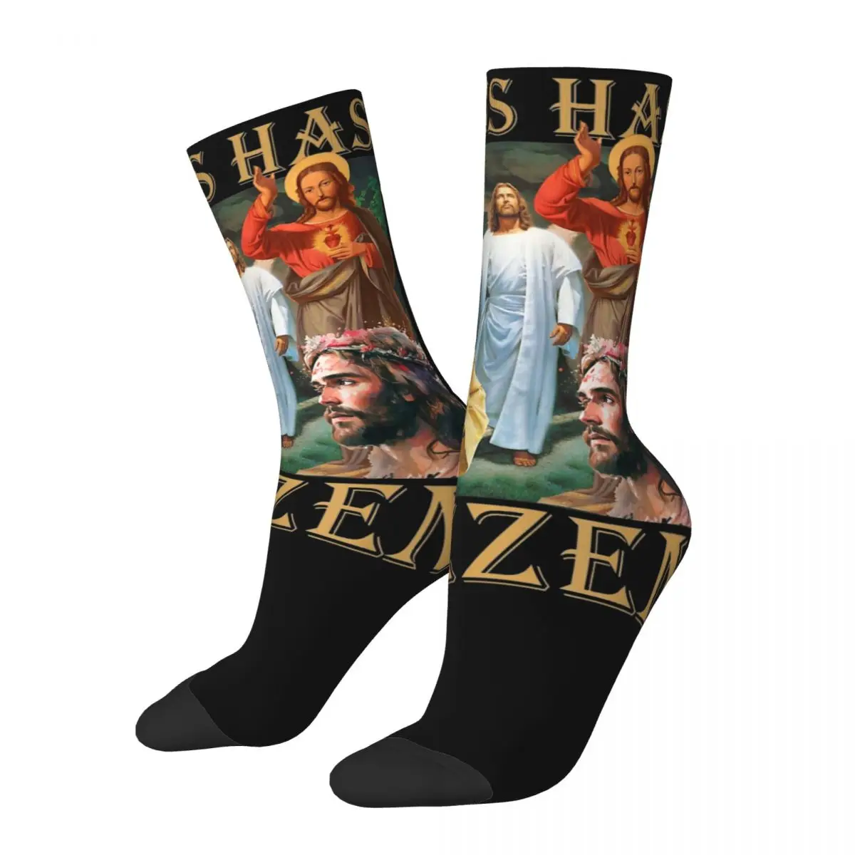 Jesus Has Rizzen Socks Men's Women's Fashion Christian Religious Socks Harajuku Spring Summer Autumn Winter Stockings Gifts