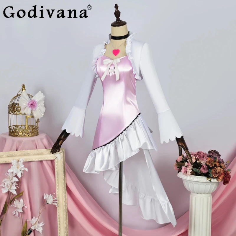 Różowy Kostium Sceniczny Damski Regularny Animacja Cosplay Kostium Damski Słodka Księżniczka Sukienka Cos i Koszula Garnitury