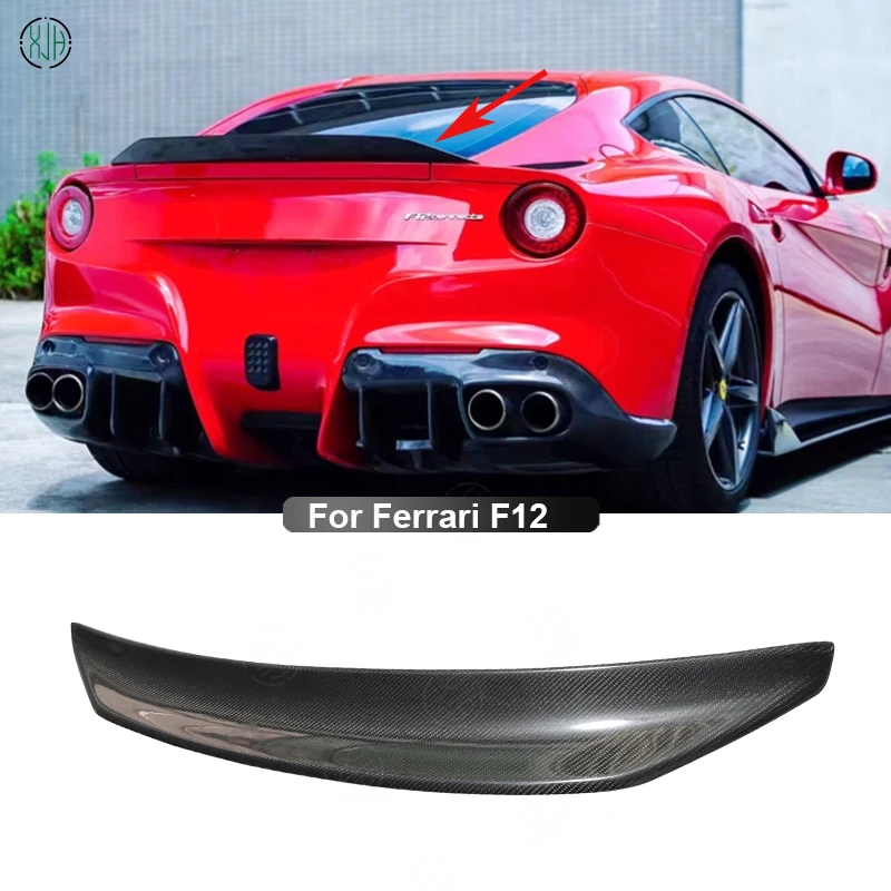 Carbon Fiber For Ferrari F12 Car Rear Trunk Spoiler Rear Wing Tail Wing Parts Upgrade Body kit Car Accessories