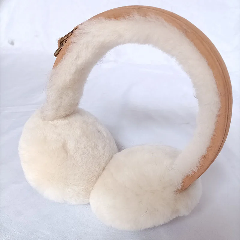 Women Real Lamb Fur Ear Warmer Genuine Fur Winter Warm EarFlaps Soft Fluffy Thick Ear Muffs Female Ear Cap