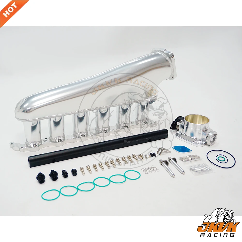 

JKVK RACING Billet Intake Manifold Kit For 2JZ 2JZ-GE 6 Injector 90mm Throttle body Performance