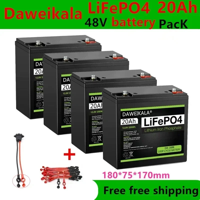 

12V 24V 36V 48v battery pack 20Ah lifepo4 battery Real capacity for electric bicycle ebike battery 48v electric scooter