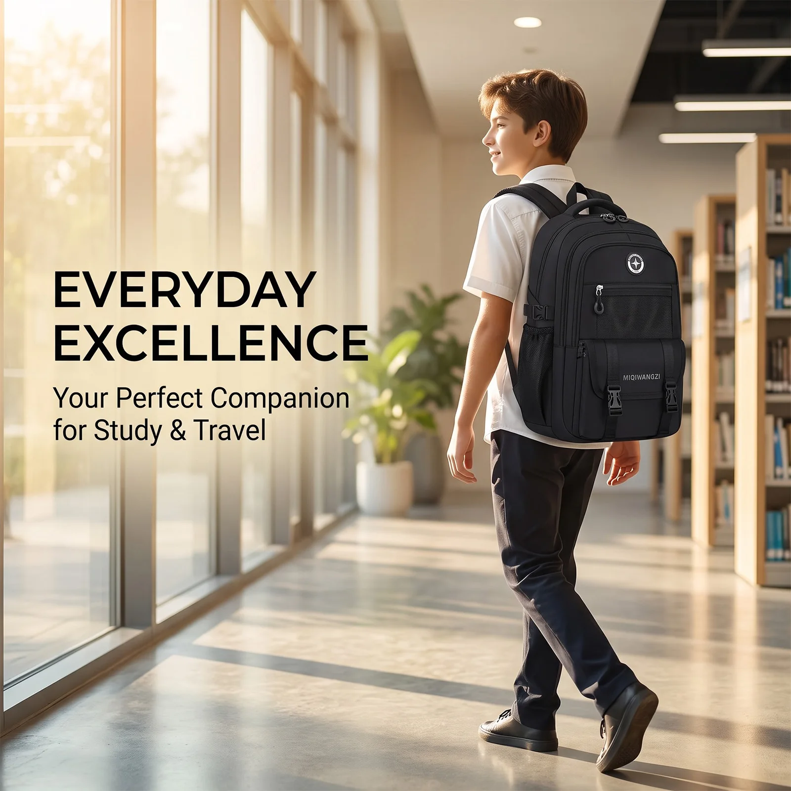 Tas Ransel Trendy Keren untuk Anak Laki-laki Perempuan SMP, Tas Sekolah Kasual untuk Remaja, Tas Buku dengan Desain Ergonomis