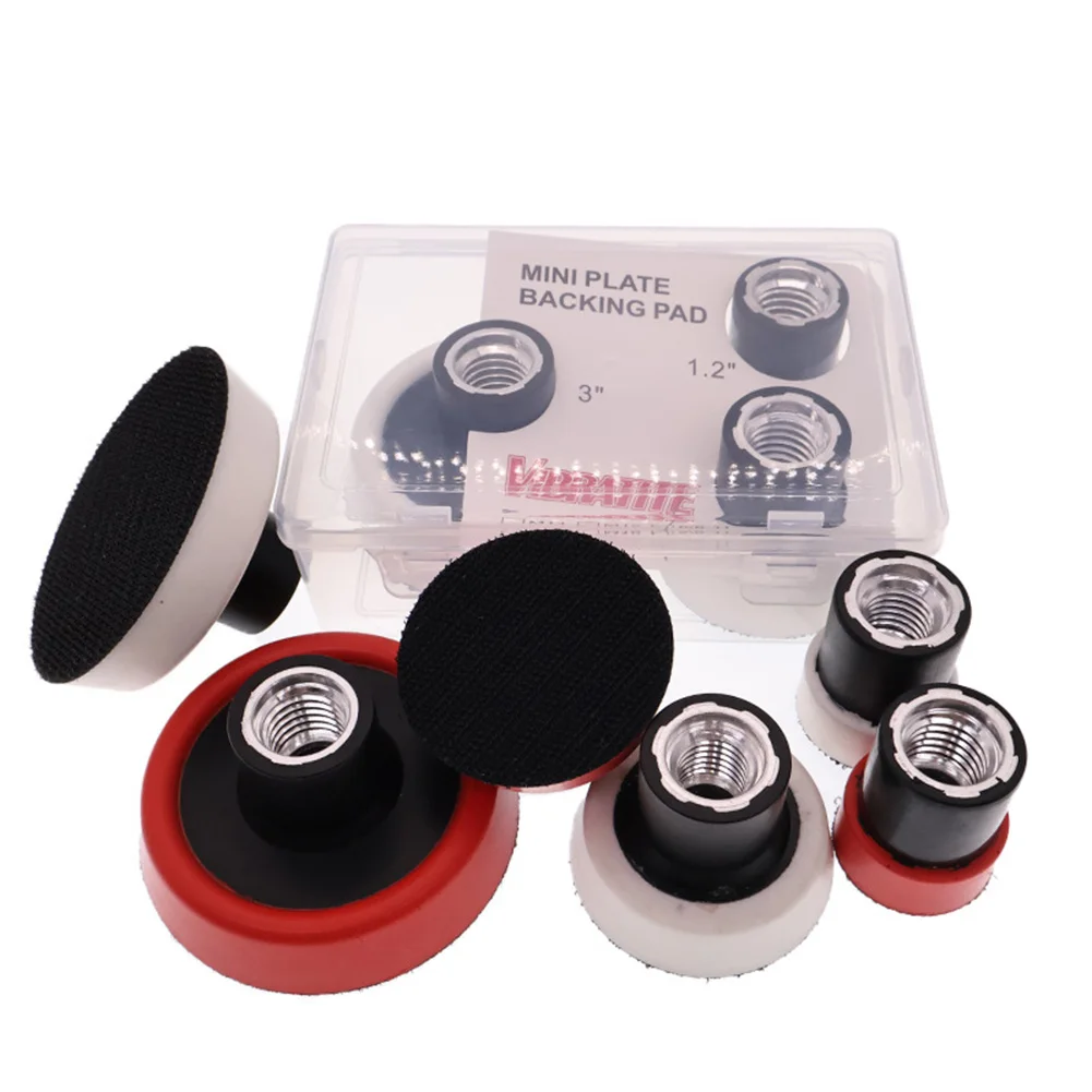 3PCS 1-3 Inch Sanding Polishing Backing Pad 5/8-11 Thread For Rotary Polisher Sponge Wool Plate Detail Car Tool