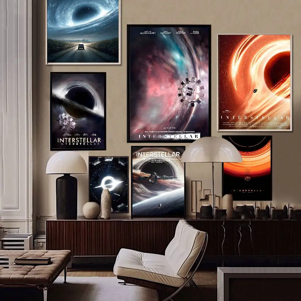 الكلاسيكية الخيال العلمي فيلم بين النجوم الفيلم الكلاسيكي الملصقات HD جودة ملصق جدار الفن اللوحة دراسة الشمال ديكور المنزل #1