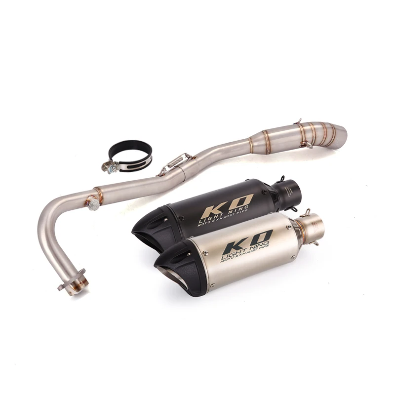 Slip On For Kawasaki Z125 Until 2018 Z125 Pro Until 2023 Motorcycle Exhaust System Header Link Pipe Muffler Tip Stainless Steel