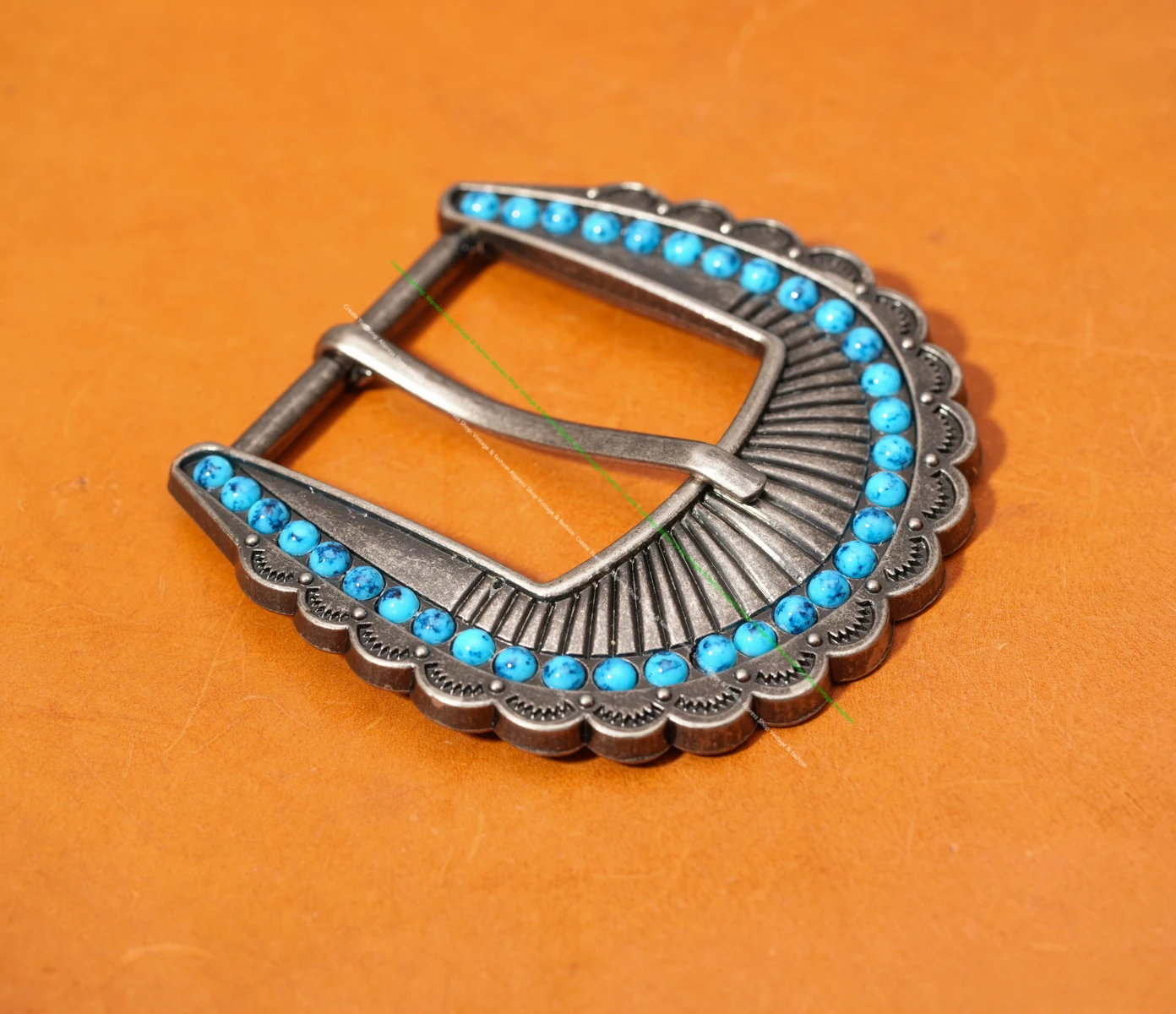 38 مللي متر الرجال خمر الفضة معدن جنوب غرب الفيروز حبة البطانة صدفي دبوس حزام مشبك الجلود الحرفية مشبك صالح 38 مللي متر حزام