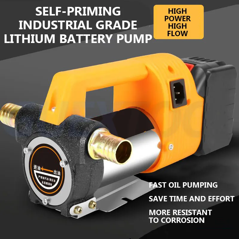 

Насос для перекачки топлива для дизельного топлива, литиевая батарея, электрический зарядный водяной насос, бытовой 24 В, небольшой автоматический масляный насос для заправки