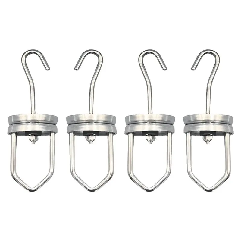HLZS-Strong Hanging Rotating Spinner Hooks 110 Pounds Capacity 8PCS Paint Rotary Swivel Hooks High Temperature Rotary Hook