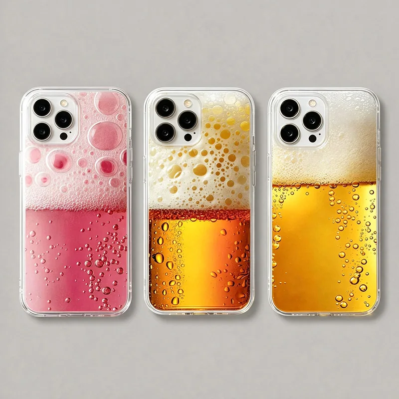 Foamy Beer Bubble Print Phone Case For Samsung Galaxy S26 S23 S22 S24 S25 Ultra Plus FE A27 A17 A36 A37 A55 A16 A26 A56 Case