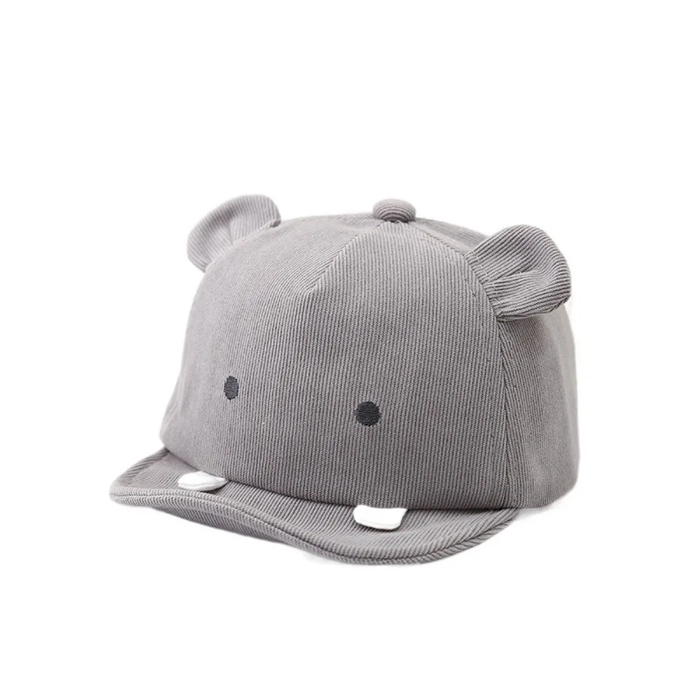 

Cute Animal Baby Baseball Hat Solid Color Adjustable Cartoon Infant Peaked Cap Soft Brim Breathable Kids Sun Hats Autumn