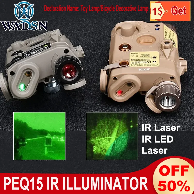 

WADSN PEQ15 IR Illuminator Nylon NightVision Version Peq15 ir Laser Green Red Dot Hunting Light UHP PEQ 15 LA-5C Indicator DBAL