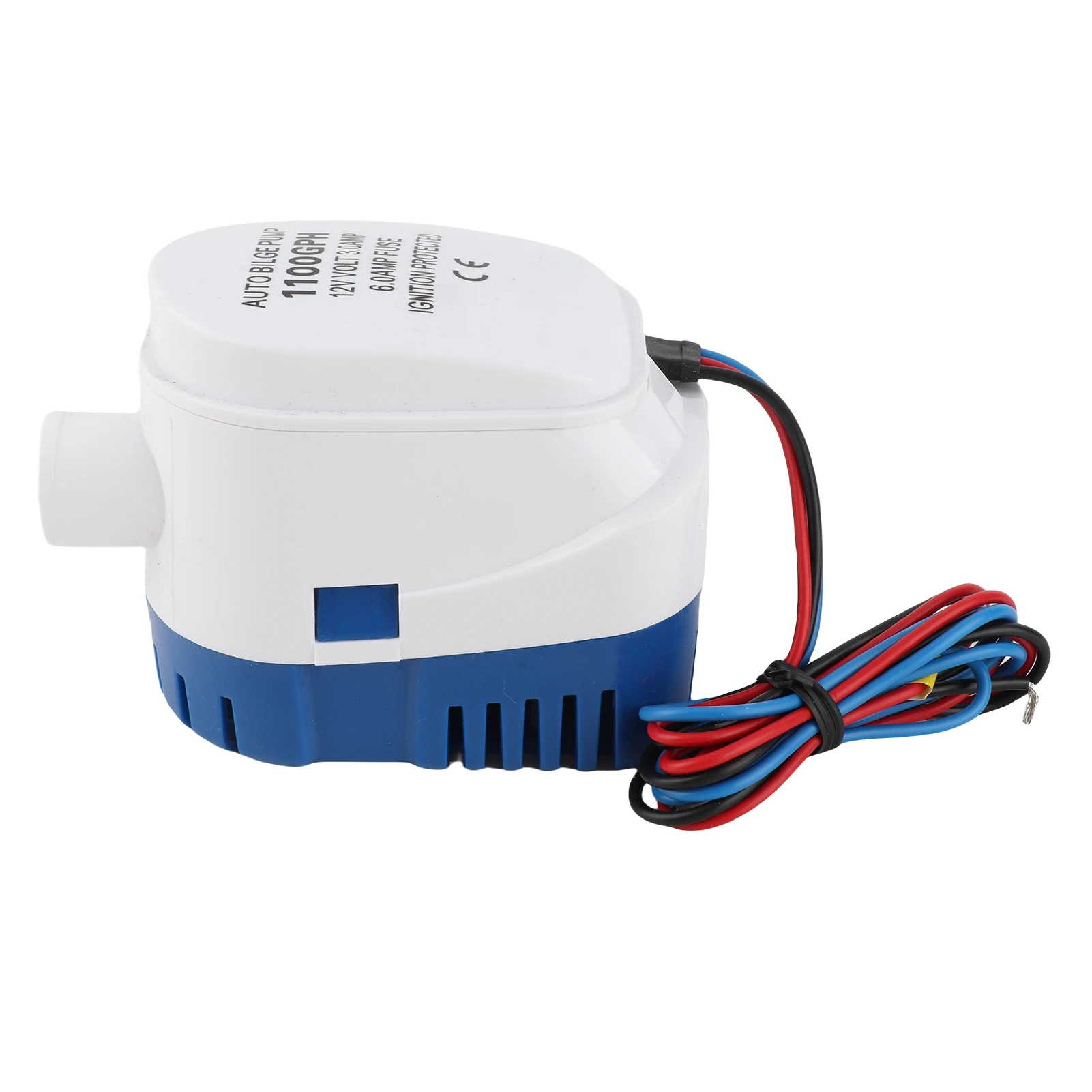 

1100GPH Boat 12V Marine Automatic Submersible Bilge Water Pump Fully Auto Float Switch Internal for Boat Marine Yacht Bilge Pump