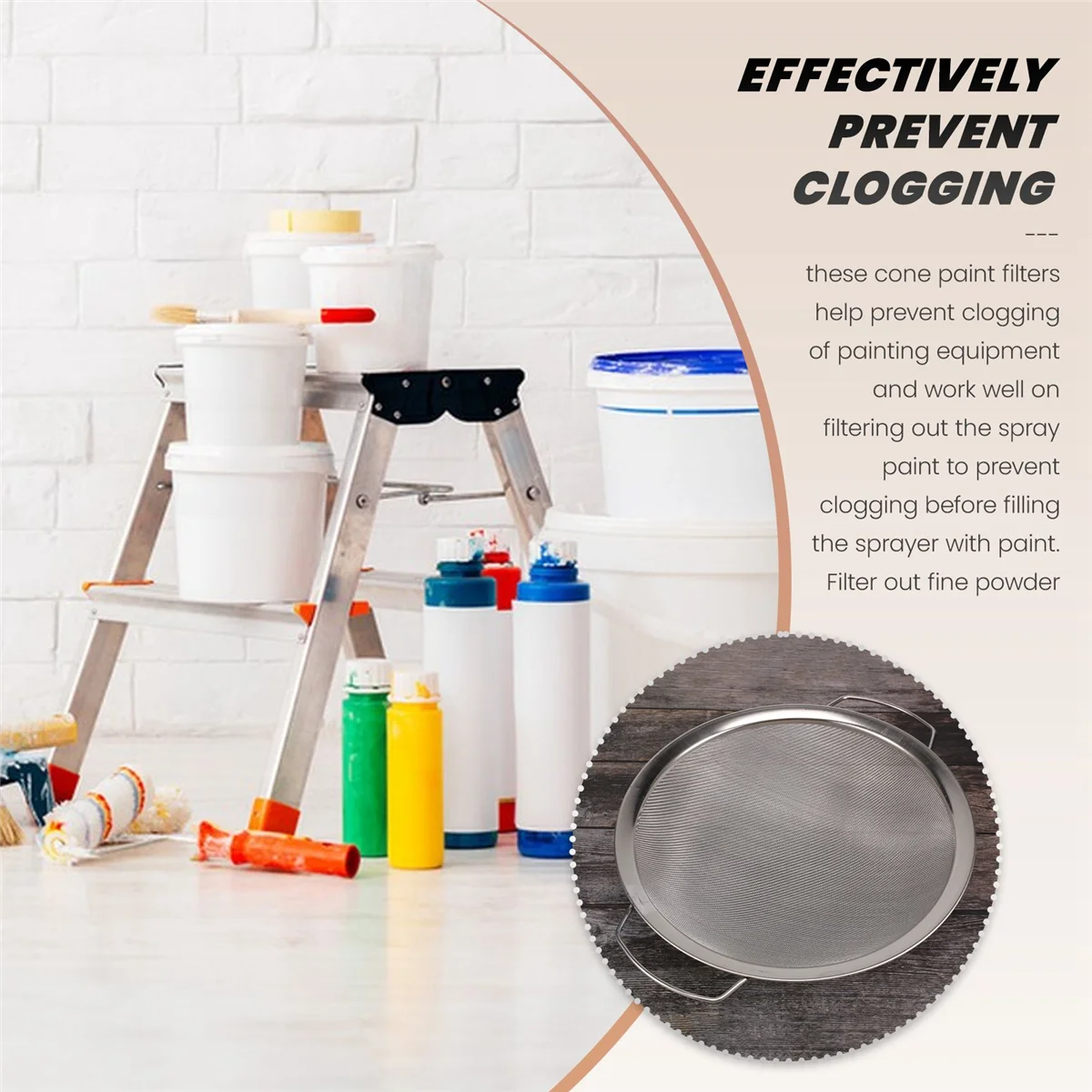 

Фильтр для краски, сетка из нержавеющей стали, краска, эмульсия, воронка для меда, крышка фильтра, инструмент для фильтра, 60 сеток, ширина 11,4 дюйма, GSY