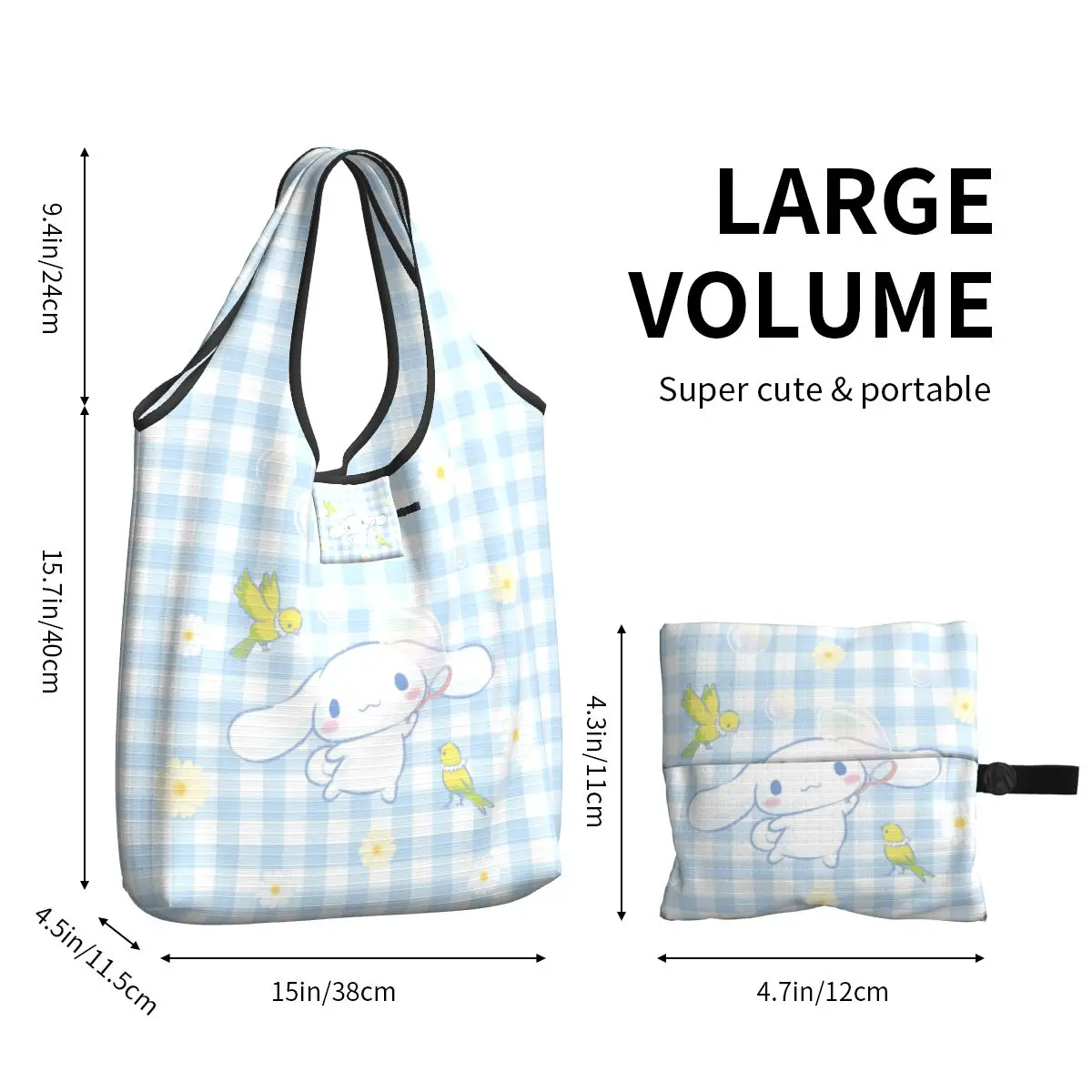 Sanrio Cinnamaroll Boodschappentas Grote Recycle Opvouwbare Boodschappentas Eco Lichtgewicht