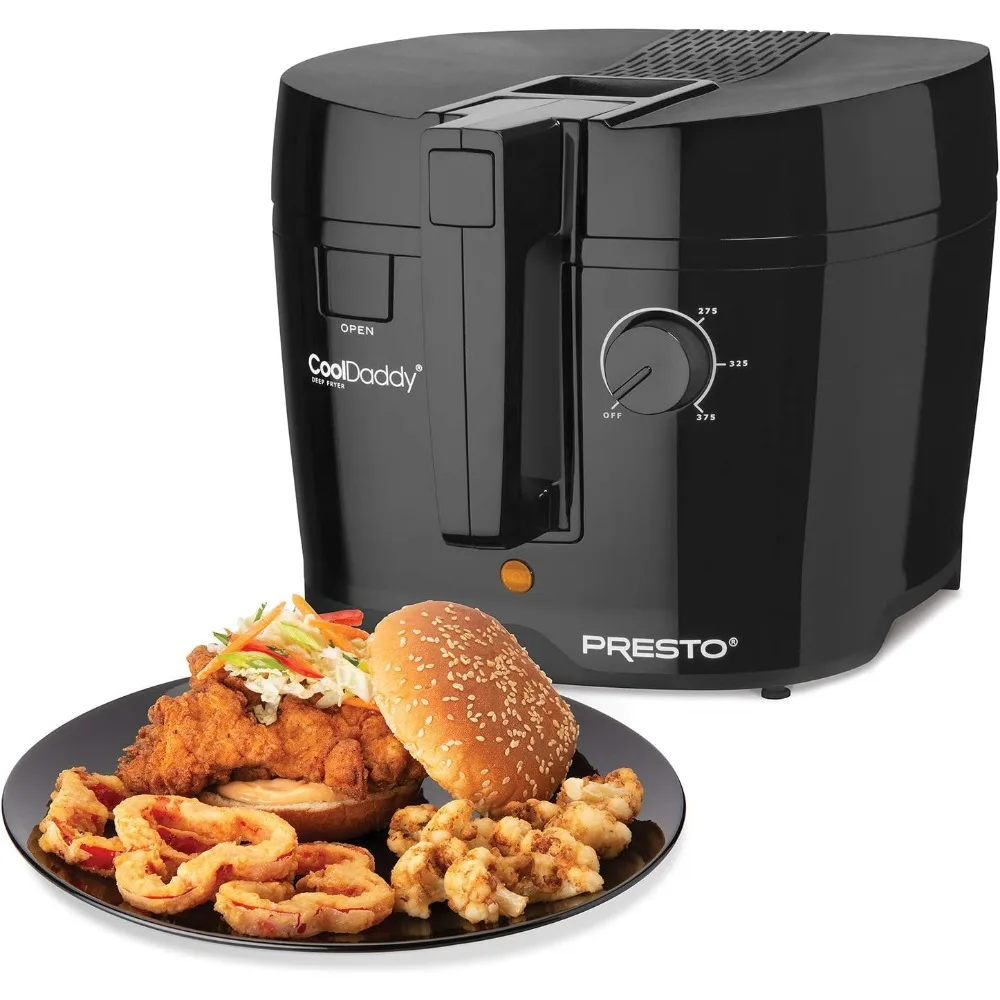 Presto 05442 CoolDaddy  Deep Fryer - Black commercial kitchen equipment.