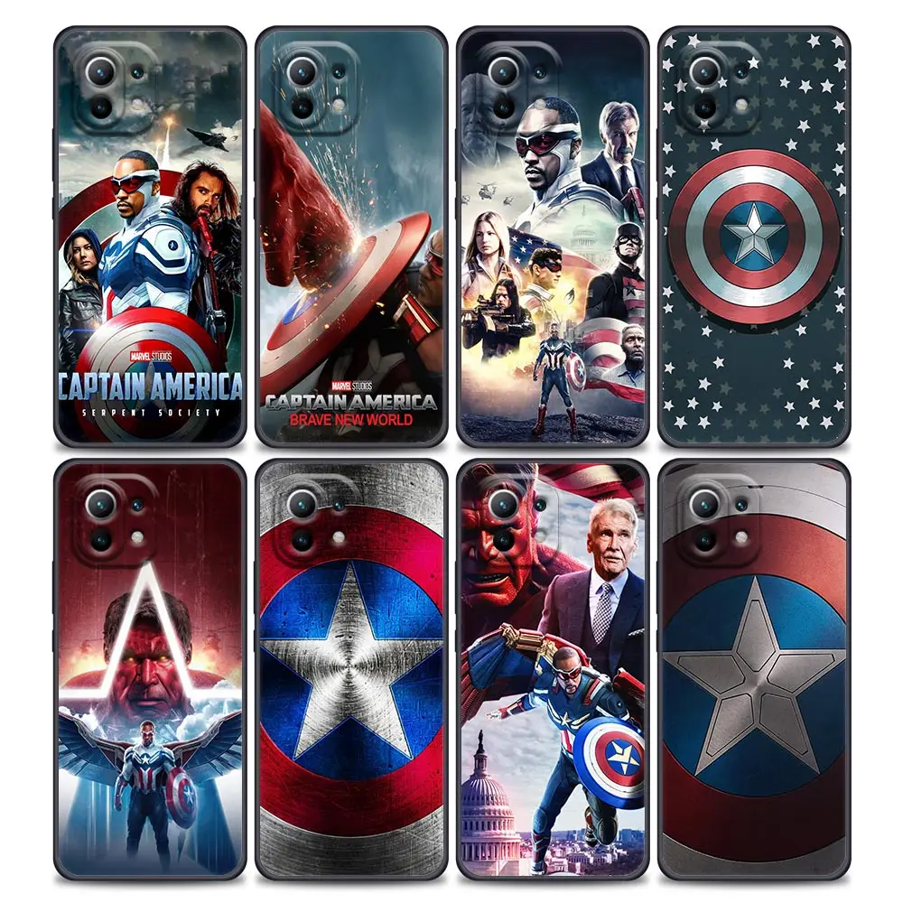 

Captain America 4 Brave New World For Xiaomi 15 Ultra 12T 13T 14T Pro 11 Phone Case Mi POCO X7 M7 F7 Pro F5 F6 M6 X3 X5 X6 Cover