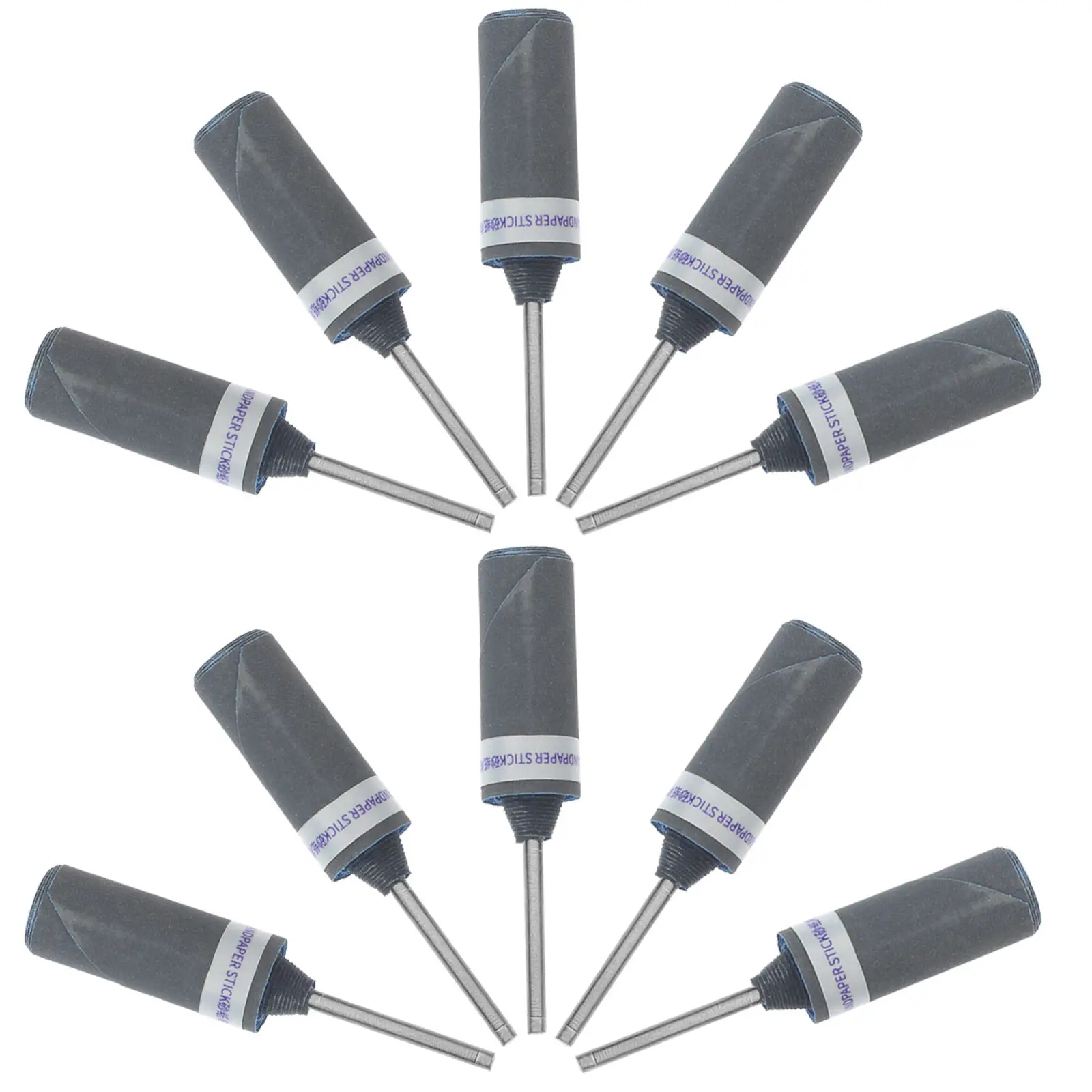 10Pcs Sandpaper Stick Jewelry Polishing Tools 2.35mm 1200 Grit Sandpaper Buffing Grinding Rod Suitable for Electric Pneumatic
