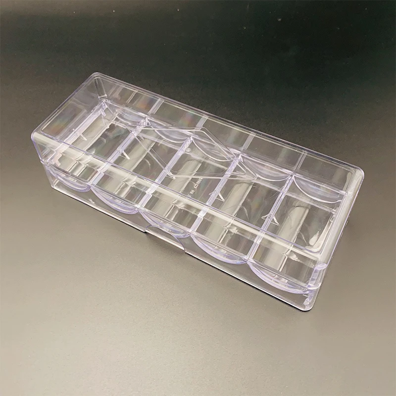 Chip Box Acrylic Thin Chip Transparent Box With Cover Chip Storage Box Acrylic Plastic Transparent Props Decorative Storage