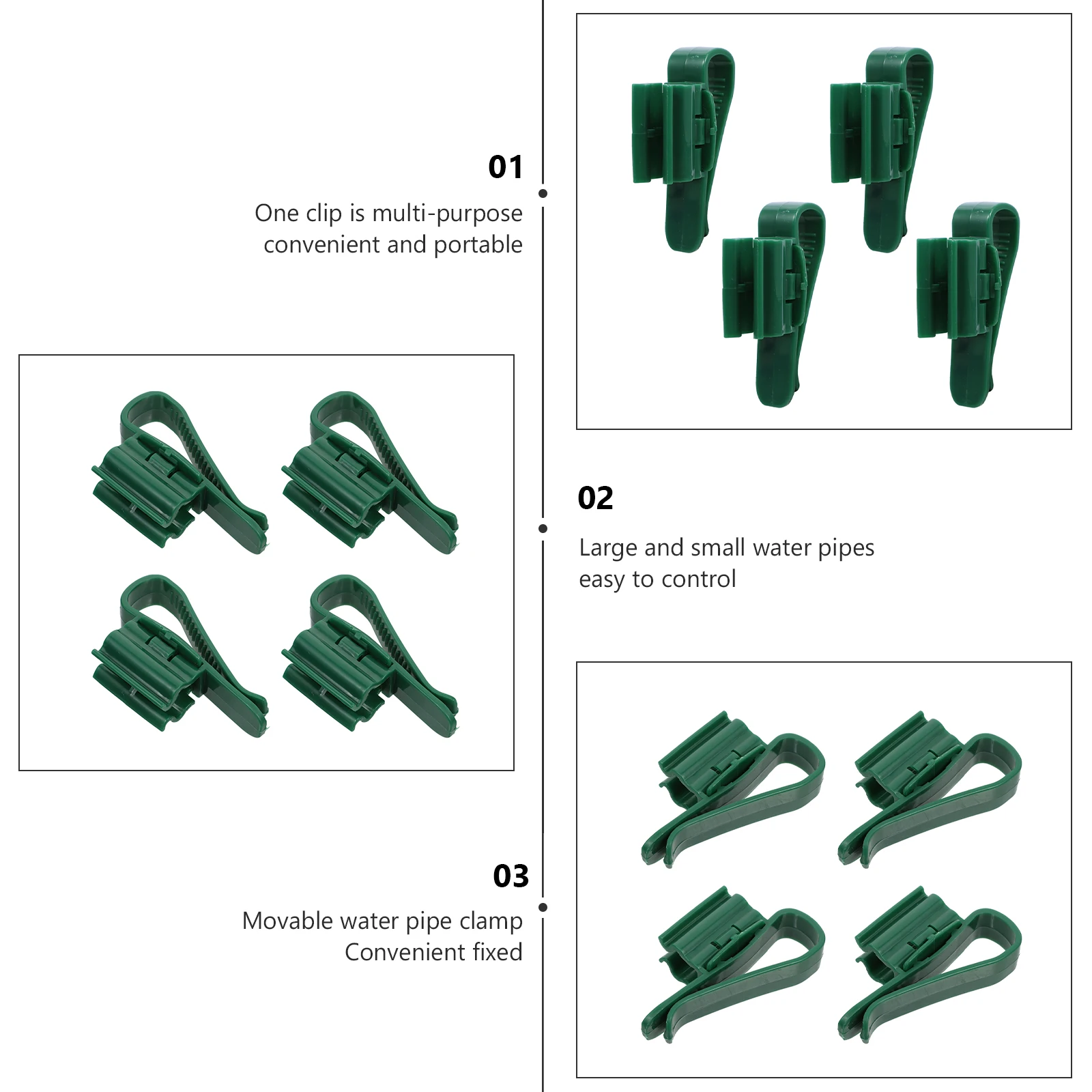 

4pcs Aquarium Plastic Fixing Clamps Filter Hose Holder Fish Tank Tools Durable Adjustable Outlet Inlet Pipe Fixator Water Bucket