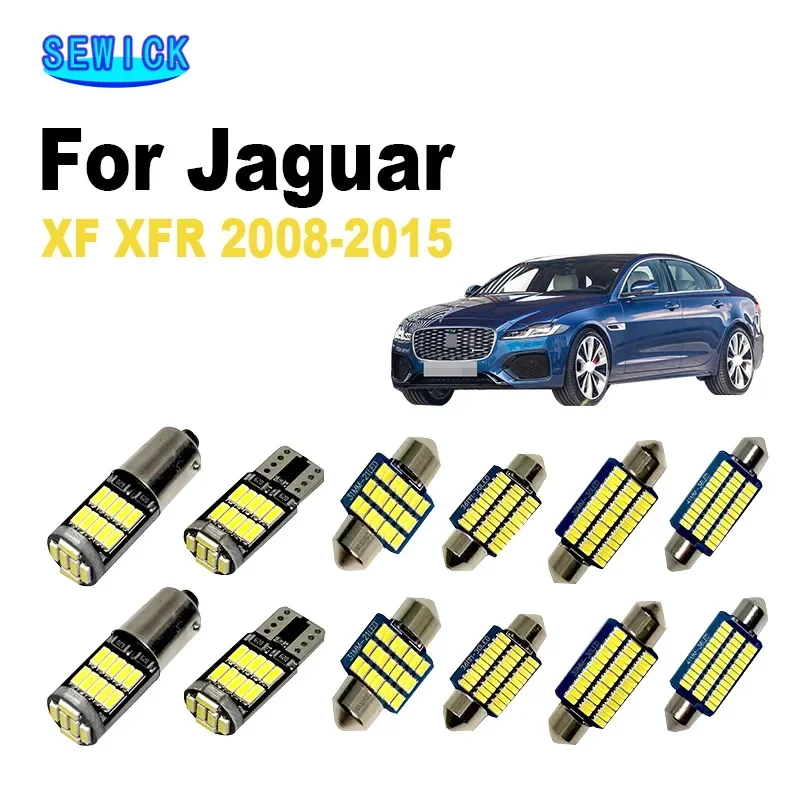 

15Pcs Canbus LED Interior Dome Light Kit For Jaguar XF XFR 2008-2010 2011 2012 2013 2014 2015 Sun visor Bulb Accessories