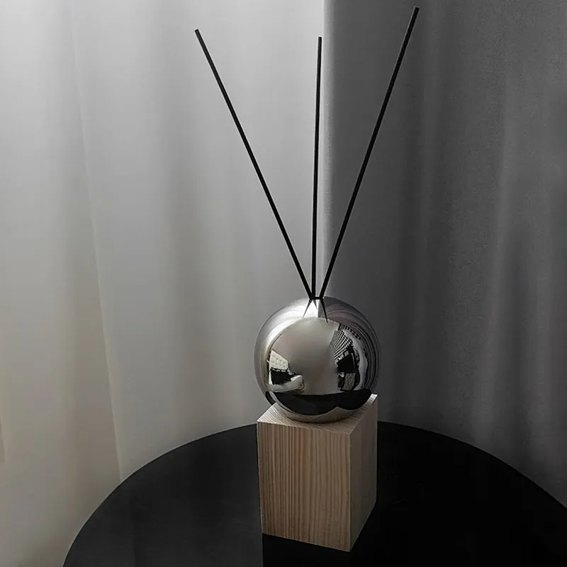 Luxury Reed Diffuser Ornaments Home Bedroom Stainless Steel Bottle Fragrance Decorations Home Room Decoration Accessories