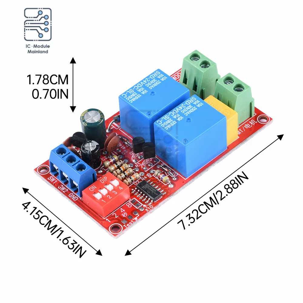 5V/12V/24V 10A Relay Module Motor Forward and Reverse Control Limit Start Stop Switch Actuator Electric Curtain Automatic Door