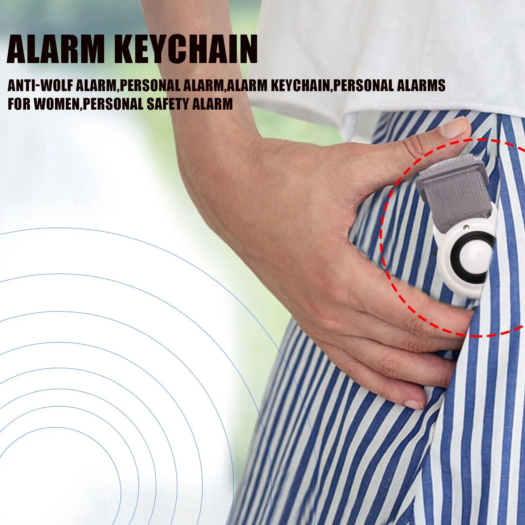 Personal Alarms for Women, Wearable on the Arm, Personal Safety Alarms with LED Light for Women,Runners,Kids,Elderly,Etc