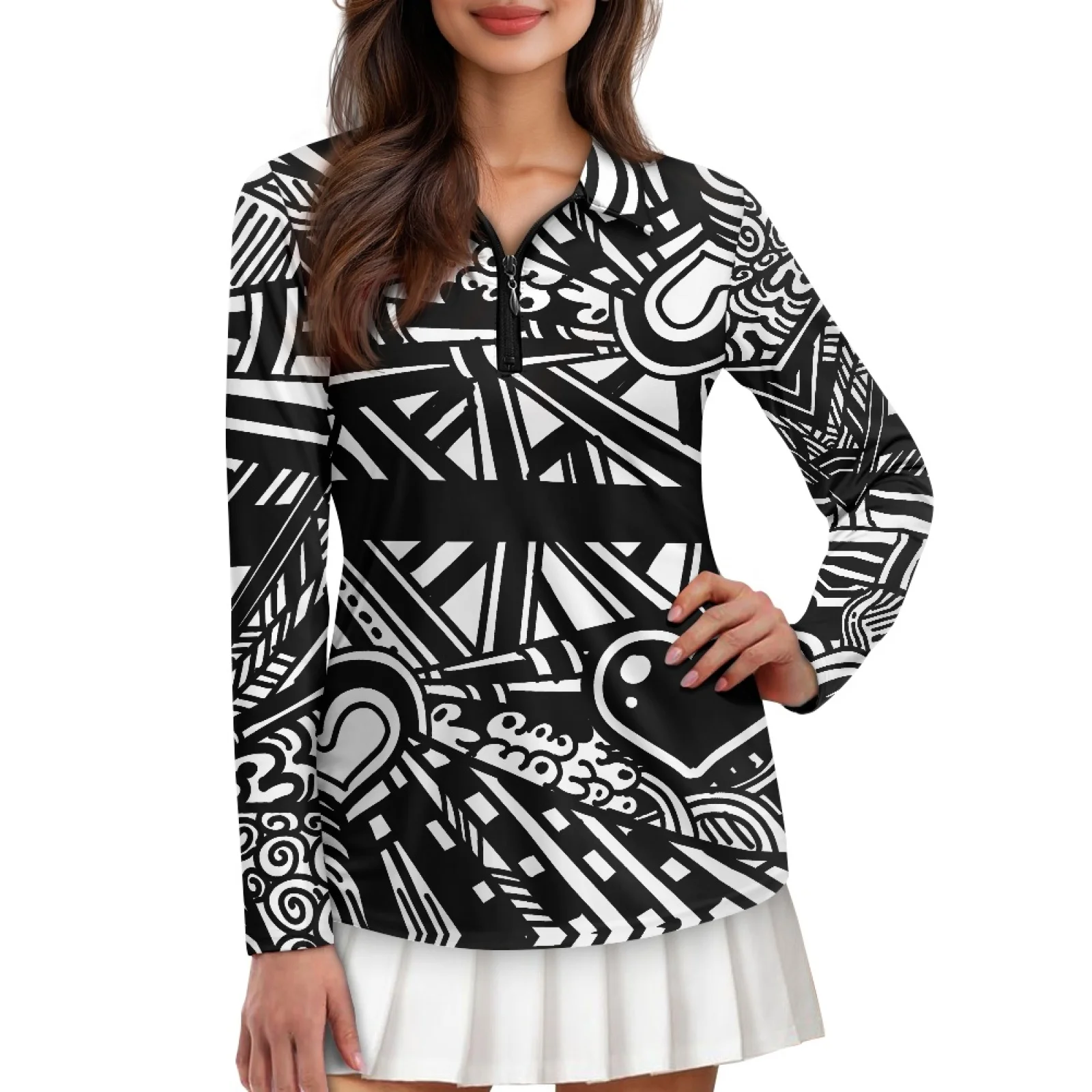 PENSTROLL Heart Shaped Womens Stretchy Running Polo Shirts Slim Fit Activewear Top for Golf Course