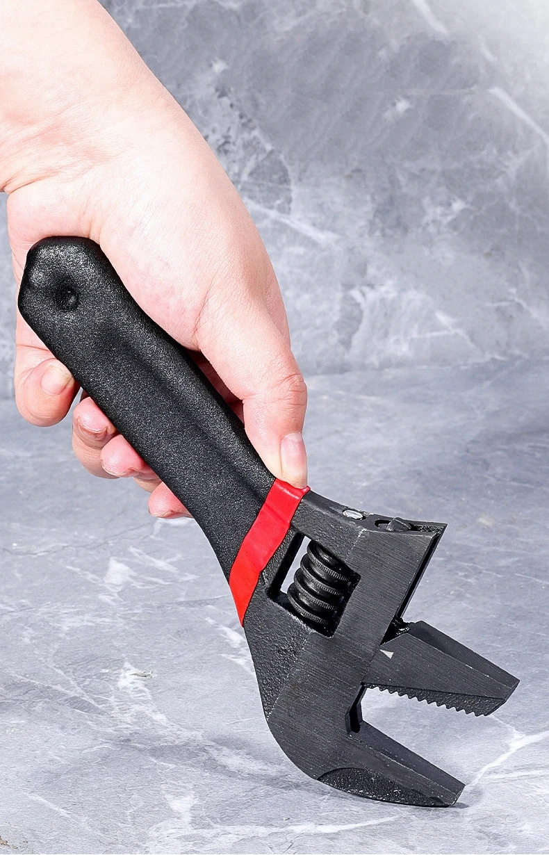 6/8-Zoll Verstellbarer Schraubenschlüssel, Übergroßer Offener Badezimmer-Schraubenschlüssel, Mini-Kleinschlüssel mit Großem Durchmesser und Kurzem Griff – Detail 9