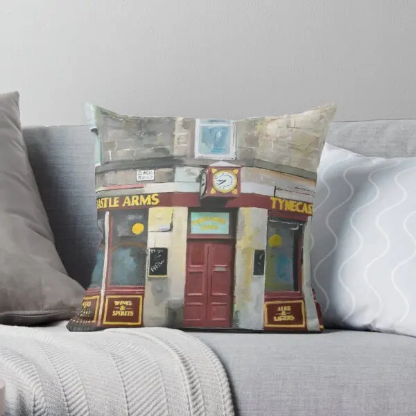 

Edinburgh Tynecastle Arms Printing Throw Pillow Cover Sofa Bed Soft Office Comfort Home Square Pillows not include One Side