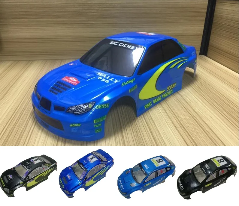 5 stylów niebiesko-czarnie malowana obudowa /Akcesoria do 1/10 R/C na samochodach driftowych wyścigowych na drodze 190mm Szerokość 260 rozstaw osi