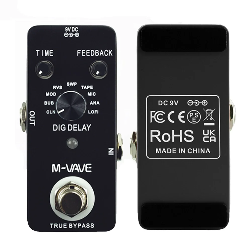 

M-VAVE DIG DELAY Digital Delay Guitar Effect Pedal with 9 Delay Effects True Bypass Metal Shell Pedal Guitar Parts & Accessories