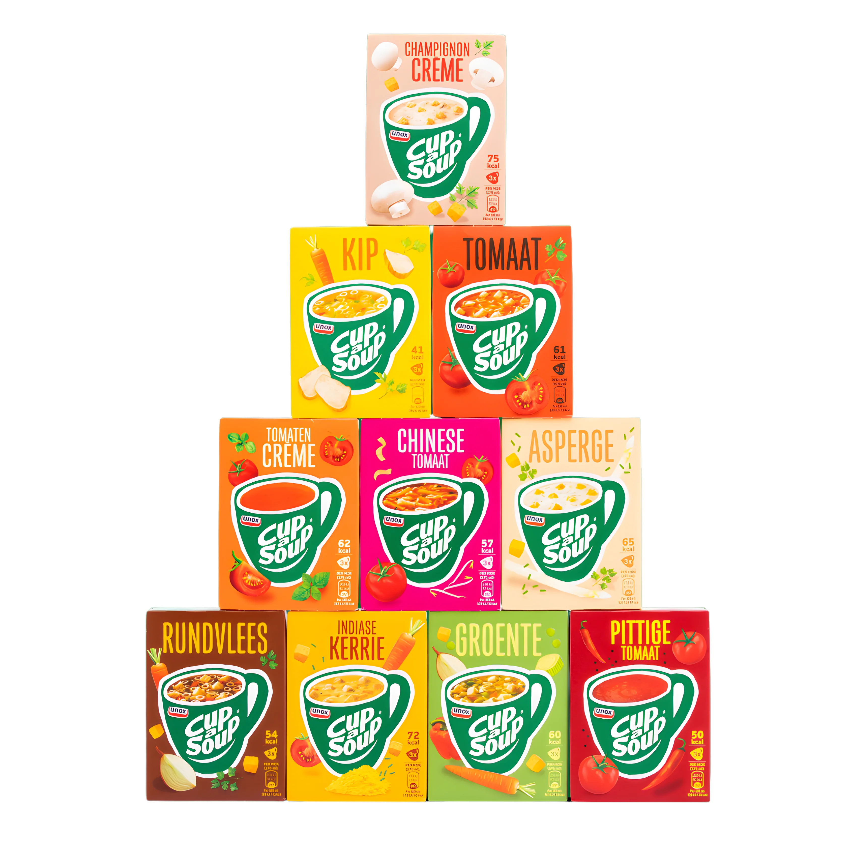 Unox Cup a Soup Selección de Sabores – Sopa Instantánea – 3 Cajas de 3x175ml – Total 9 Sobres