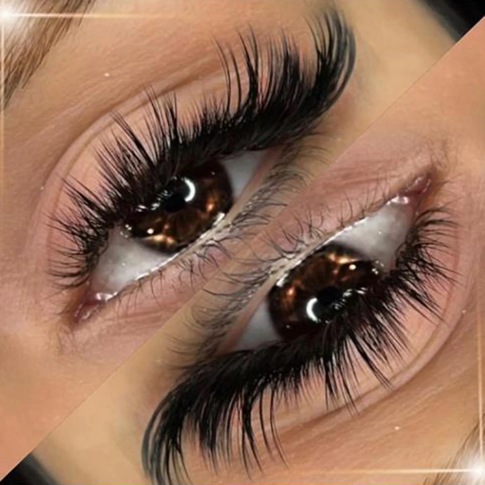 7 Pairs of Simulation False Eyelashes Natural Looking Fluffy Volume Long Eyelashes for Women and Girls Cosmetic Supplies