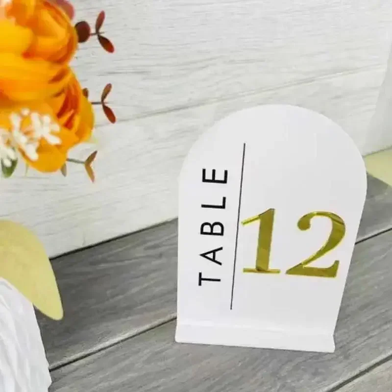 Wedding Table Numbers Modern Arch Wedding Table Number Sign White Arch Table Numbers for Wedding Reception Centerpiece Party