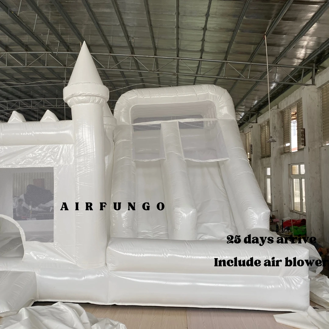 Customization items jumping inflatable bounce house/bouncy castle with water slide for outdoor kids used inflatable castle