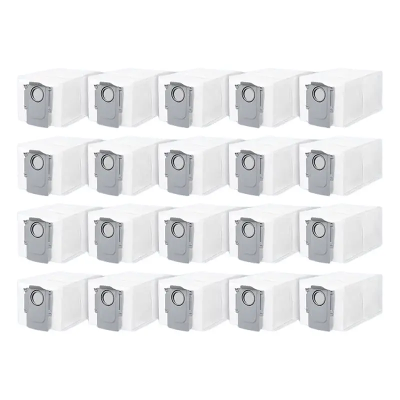 A83G-20Pcs Dust Bag Compatible For Roborock Qrevo Curv 2 Flow Vacuum Cleaner Replacement Parts Accessories Dust Bag
