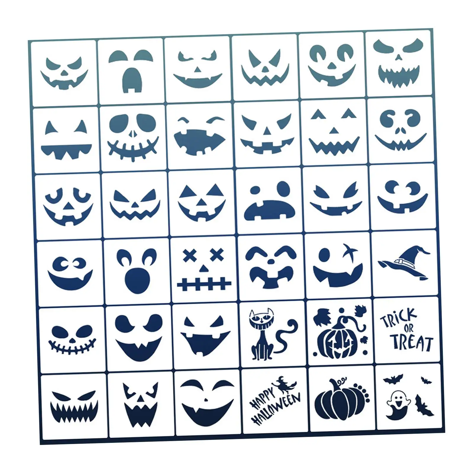 مجموعة استنسل رسم الوجه PET أنماط متعددة للمكياج الفني للأطفال والكبار للاستخدام في الحفلات التنكرية