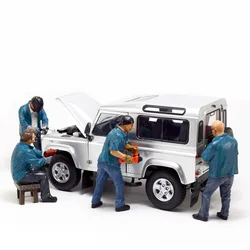 1/18 Scale Model Repair Shop Action Figure Scene Accessory Car Display Resin Standing Repair Dolls Toys Collection Gifts For Fan