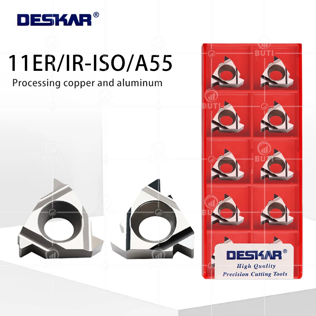 DESKAR 100% الأصلي 11ER 11IR 1.0ISO 1.5ISO A55 A60 K15 الألومنيوم الخيوط شفرة CNC مخرطة أداة معالجة الألومنيوم والنحاس