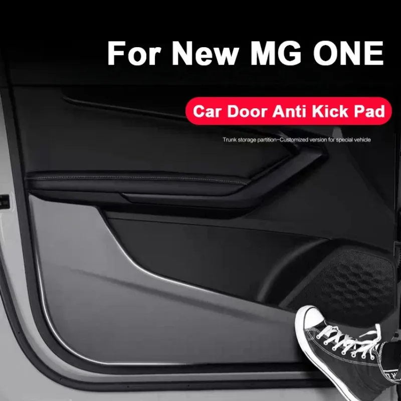 For MG ONE 2022-2024 2025 Lychee Grain Leather Door Anti-kick Pad Sticker Car Door Protection Edge Interior Decor Accessories