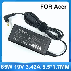 AC Adapter 19V 3.42A 65W 5.5*1.7mm Laptop Charger Adapter For Acer Aspire 5315 5630 5735 5920 5535 5738 6920 6530G 7739Z Power