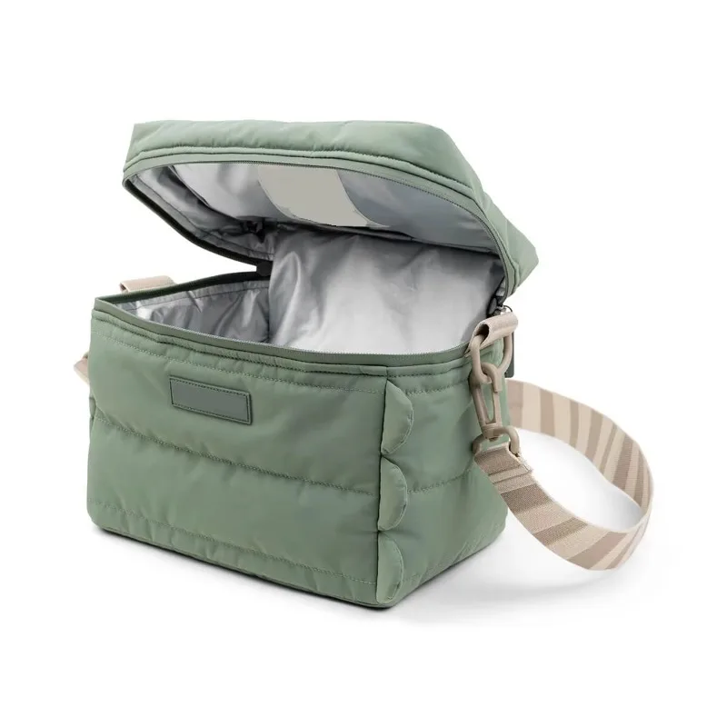 

Padded Pufferfish Fluffy Quilted Insulated Refrigerated Bag with Removable Adjustable Shoulder Strap