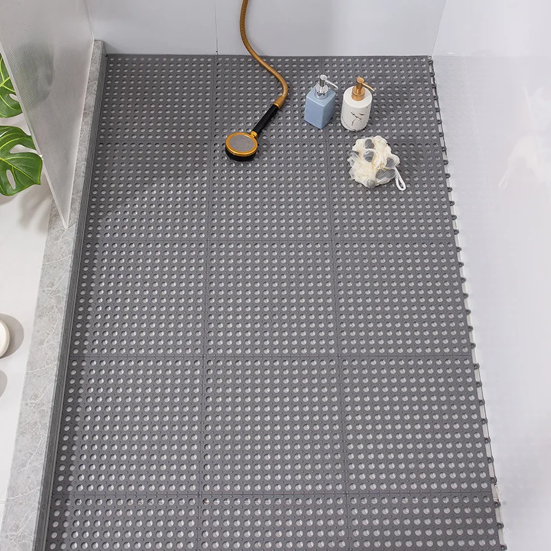 1 Non Slip Bathroom Mat, Waterproof Non Slip Carpet, Bathroom Carpet, Splicing Bathroom Floor Shower Mat