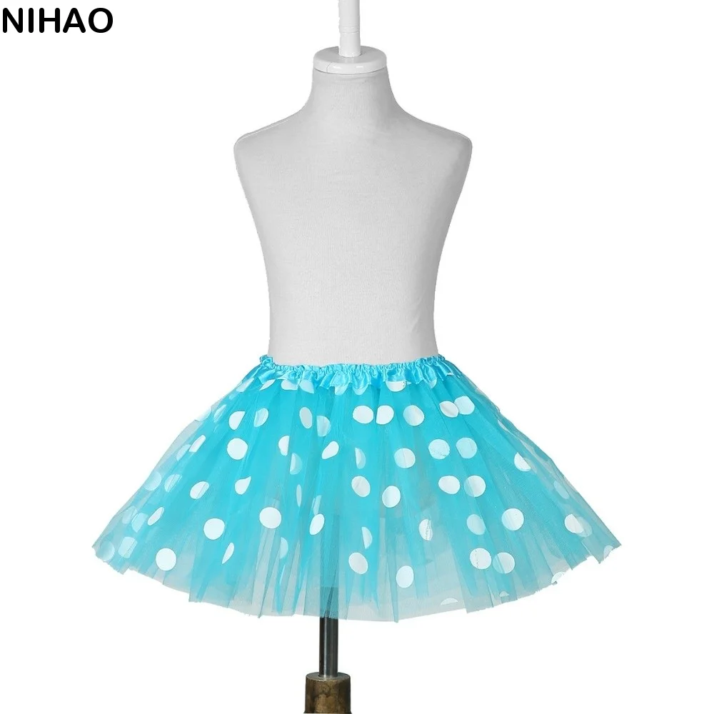 

Sweet Polka Dot Print Tutu Skirts Puffy Layered Tulle Dance Pettiskirt Loose with Lining Princess Skirt Adult