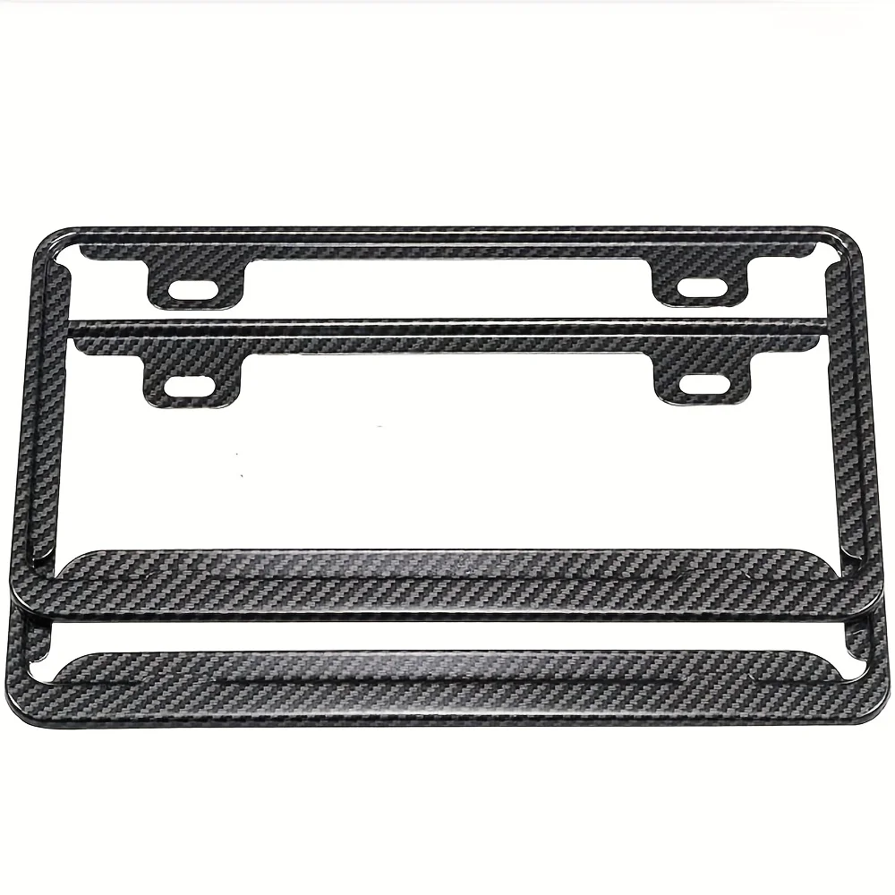 A set of two stainless steel license plate frames suitable for Japanese car license plates