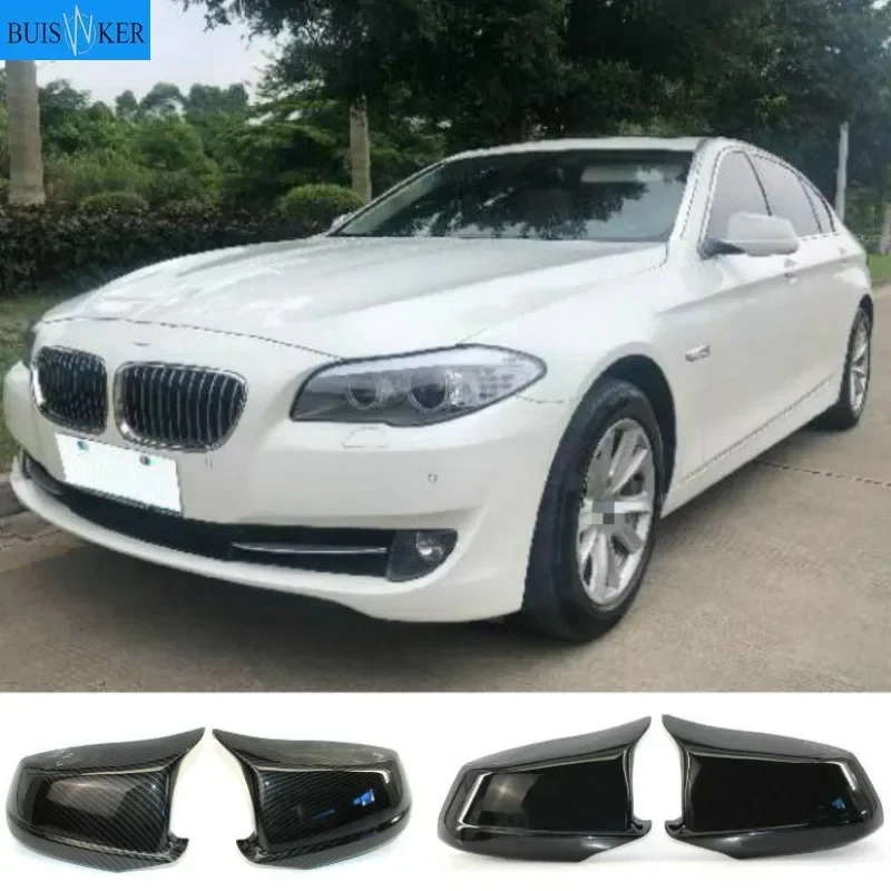 

NEW For BMW 5 Series F10 F11 F18 Pre-Lci 2010 - 2013 RearView Mirror Case Cover Carbon fiber pattern Black Cover