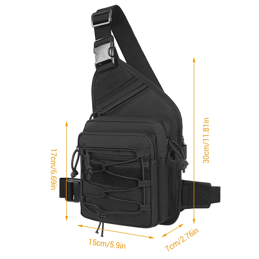 Oculto Gun Holster Shoulder Bag, saco de peito, Crossbody Bag for Pistol Handgun, Airsoft Hunting, mochila ao ar livre