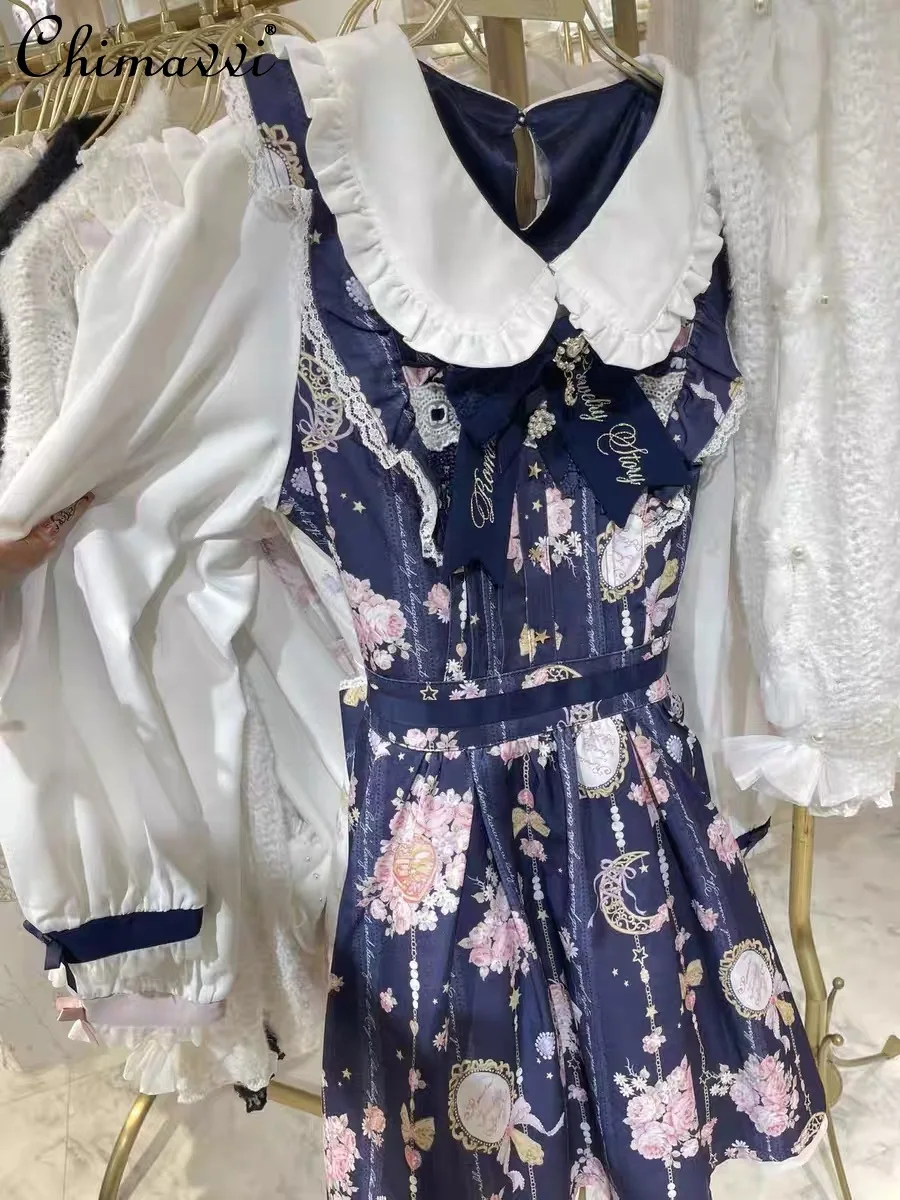 

Japanese Liz Star Moon Gem Princess Puffy Lolita Dress Sweet Cute Girls Women Mass-Produced Printed Elegant Long Sleeve Dres